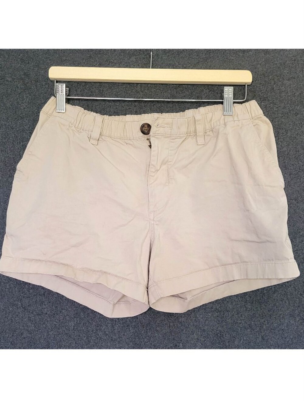 Chubbies Beige Khaki Shorts L 4” Inseam Cotton Casual Preppy Collegiate
